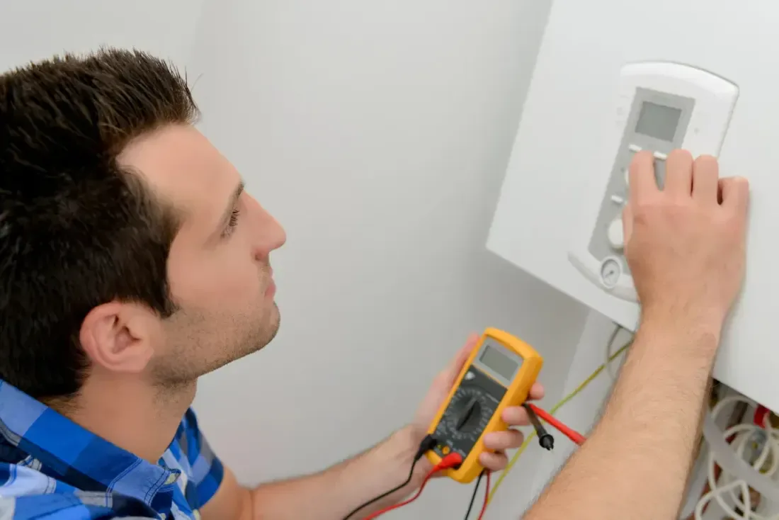 Contrôle d'un thermostat de chauffage après entretien en Val-d'Oise